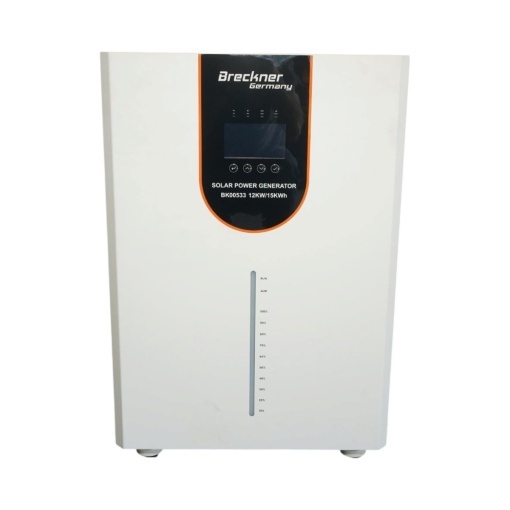 Sistem solar fotovoltaic All-in-One cu invertor hibrid 12kW, 48V OFF GRID monofazic, baterie integrata 15kWh LiFePO4 51.2V 300Ah, modul Wi-Fi inclus Breckner Germany - Img 2