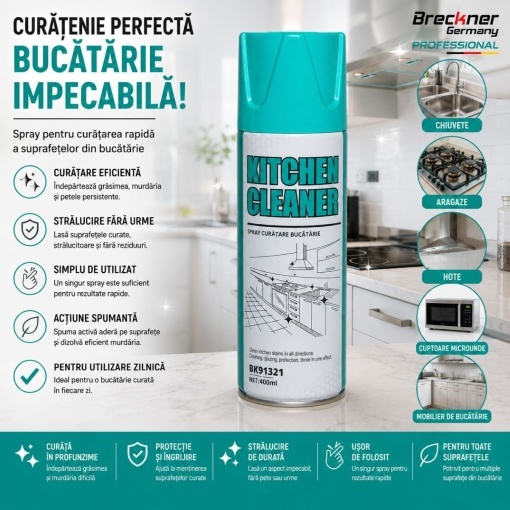 Spray degresant multisuprafete curatare bucatarie 400ml Breckner Germany - Img 2