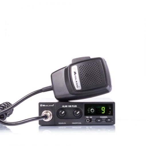Statie radio CB Midland Alan 100 Plus B, 40 canale AM/FM, Squelch digita