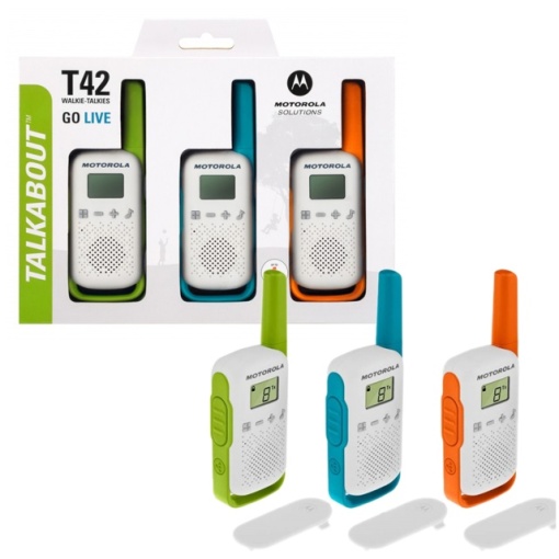 Statie radio PMR portabila Motorola TALKABOUT T42 TRIPLE PACK set cu 3 buc - Img 3