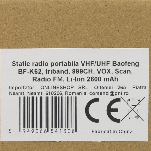 Statie radio portabila VHF/UHF Baofeng BF-K62, triband, 999CH, VOX, Scan, Radio FM, Li-Ion 2600 mAh - Img 7