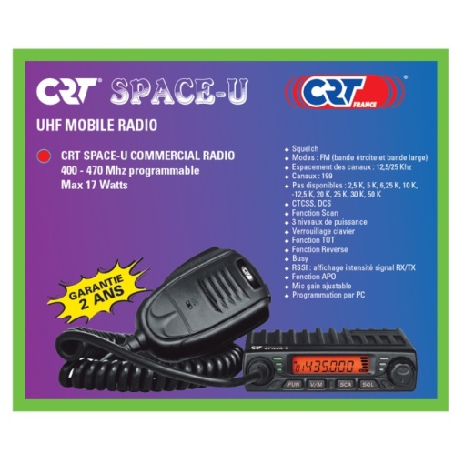Statie radio UHF CRT SPACE U 400-470 MHz programabila pe PC, 199 canale - Img 5