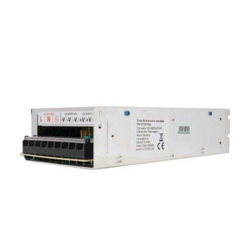 Sursa de tensiune in comutatie PNI ST20A Plus 230V la 12V 20A stabilizata pentru sisteme de supraveghere - Img 6