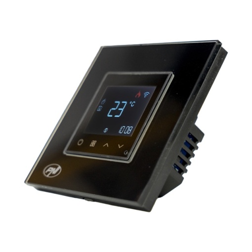 Termostat inteligent PNI CT25B WiFi pentru centrala termica pe gaz, montaj incastrat, 16A, control din aplicatia Tuya Smart, programare zilnica, mod manual/automat, culoare negru - Img 2