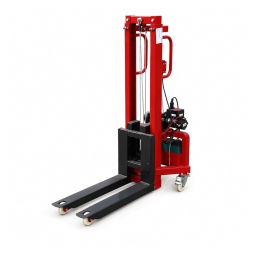Transpalet manual 300kg cu ridicare electrica 12V, inaltime maxima 1.6m, telecomanda wireless - Img 2