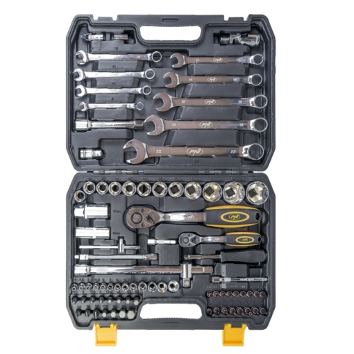 Trusa multifunctionala cu chei tubulare si fixe PNI TCF82, 82 de piese, cutie din plastic - Img 3