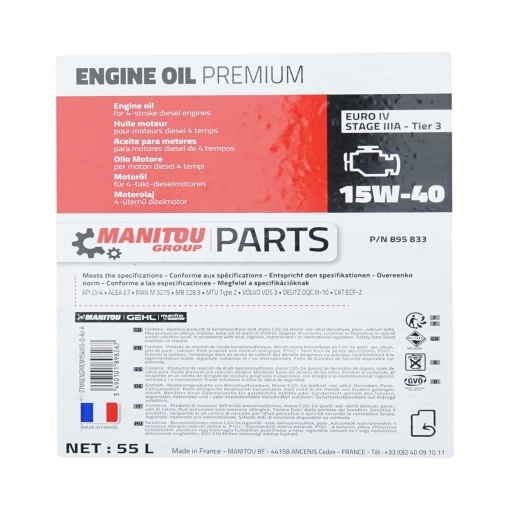 Ulei motor Manitou 15W40 Premium 55L - Img 3