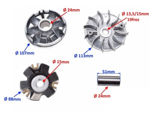 Variator scuter chinezesc 4T 125-150cc - Img 3