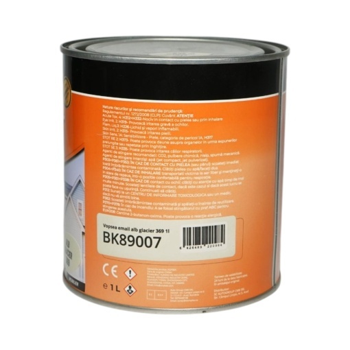 Vopsea email anticoroziva 3 in 1 alb glacier 369 pe baza de solvent 1L, direct pe rugina, interior si exterior Breckner Germany - Img 3
