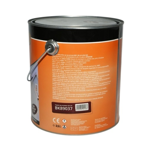 Vopsea email anticoroziva 3 in 1 rosu toreador 21B pe baza de solvent 3.5L, direct pe rugina, interior si exterior Breckner Germany - Img 3