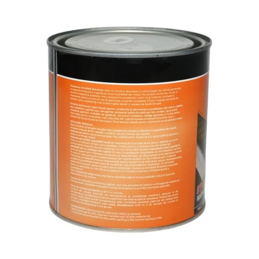 Vopsea email anticoroziva 3 in 1 zinc pe baza de solvent 1L, direct pe rugina, interior si exterior Breckner Germany - Img 2