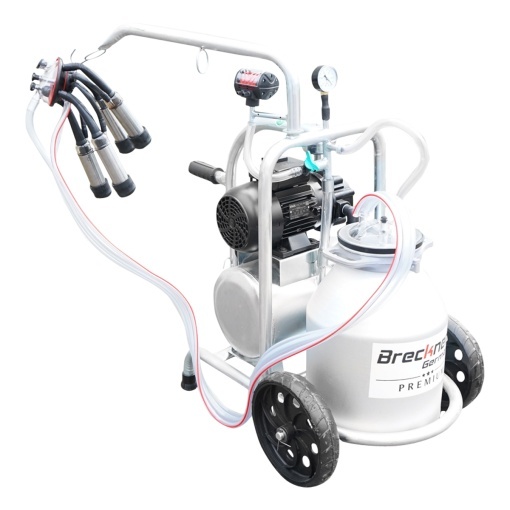 Aparat de muls vaci cu grup colector 160cc, sasiu galvanizat, bidon aluminiu 30L, 1 post Breckner Germany - Img 8