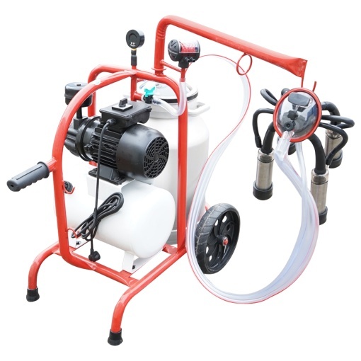Aparat de muls vaci cu grup colector 160cc, sasiu vopsit electrostatic, bidon aluminiu 30L, 1 post Breckner Germany - Img 5