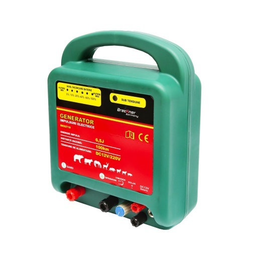 Aparat generator de impulsuri DC12/220V 6.5 Joule, 100Km pentru gard electric Breckner Germany - Img 2