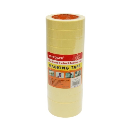 Banda adeziva mascare uz general 24mm x 36m din hartie galbena HighPower - Img 6