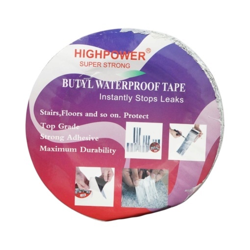 Banda butilica hidroizolanta autoadeziva 50mm x 5m cu folie de aluminiu HighPower - Img 6