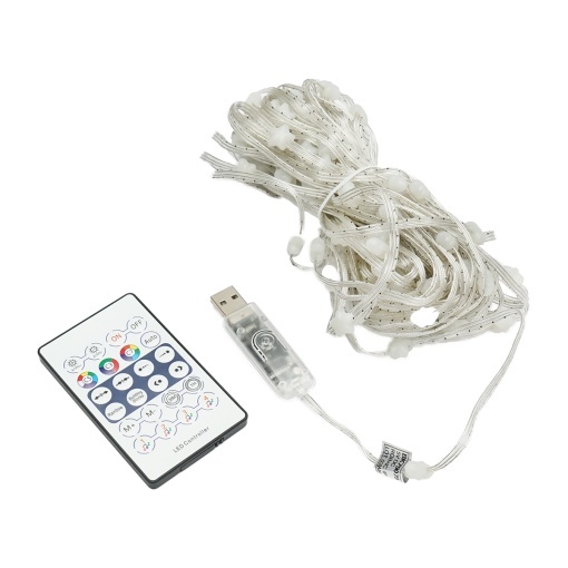 Banda LED inteligenta 2W/m 5V cu telecomanda, control muzical, bluetooth, aplicatie USB, 10m RGB+IC IP68 Breckner Germany - Img 2