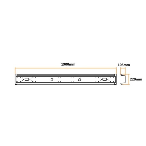 Bara metal protectie spate cu capete de plastic 1900mm - Img 3