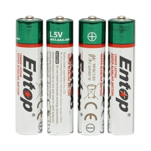 Baterie alcalina AAA 1.5V LR03 AM4 4 buc/set Entop - Img 2