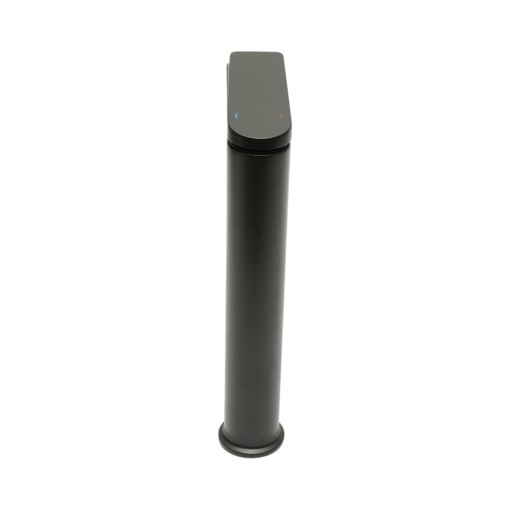 Baterie lavoar baie inalta Premium din cupru, pipa lunga, design rotund, monocomanda, negru mat, furtunuri incluse - Img 4