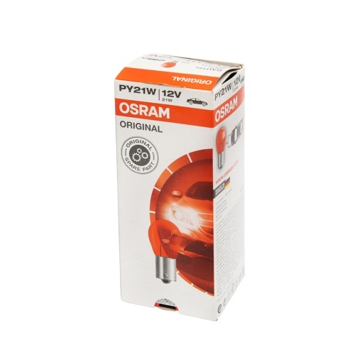 Bec (Osram) 21W / 12V BAU15s - galben - Img 2