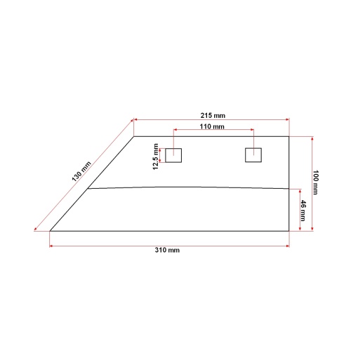Brazdar 31x10 cm cu 2 gauri pentru plug agricol Konig Traktoren - Img 5