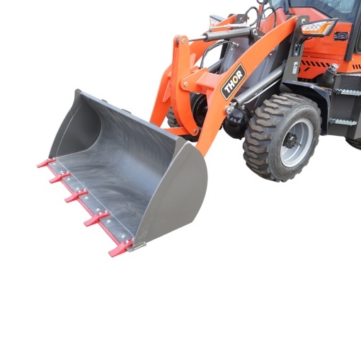 Buldoexcavator articulat compact 2.8T, motor diesel 50CP, cupa frontala si brat excavare spate THOR - Img 6