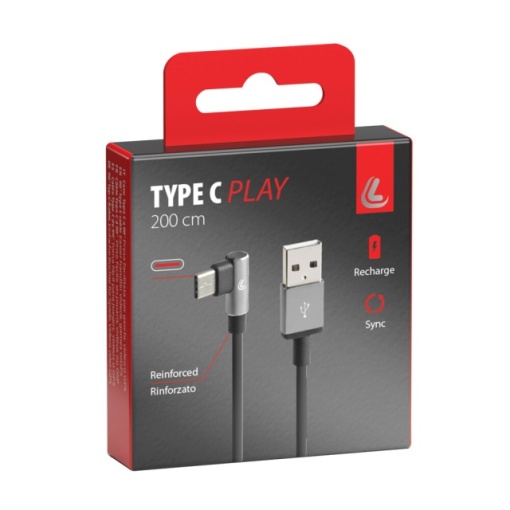 Cablu 90° Usb > Usb Type-C - 200 cm - Negru - Img 5