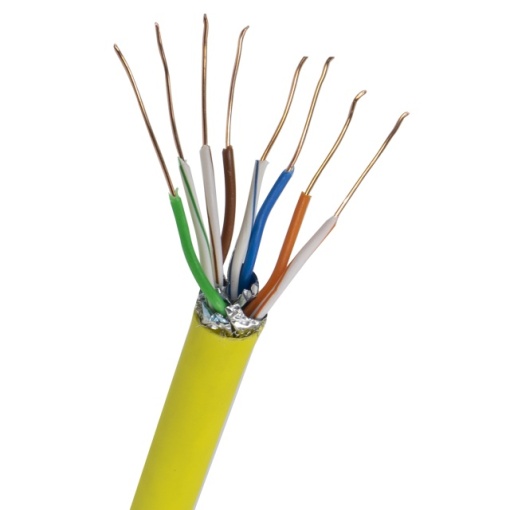 Cablu S/FTP CAT7 PNI SF07, 10Gbps, 1000MHz, pentru internet si sisteme de supraveghere, rola 305m, cupru - Img 3