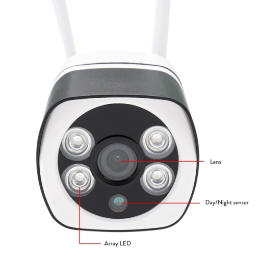 Camera supraveghere video PNI IP649 cu IP, 2MP 1080P, WiFi, slot card micro SD, compatibila cu aplicatia Tuya Smart - Img 4