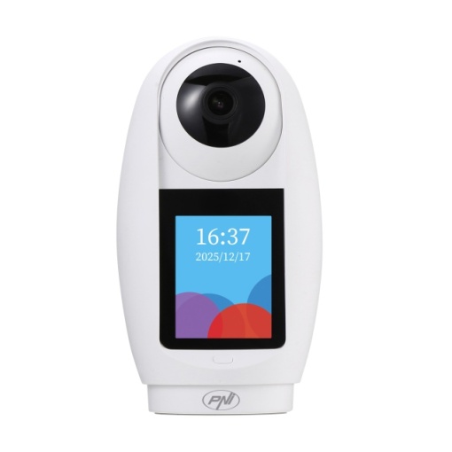 Camera supraveghere video PNI IP733 3MP, audio si video bidirectional, cu buton apelare prin Bluetooth, ecran, functie baby monitor - Img 13