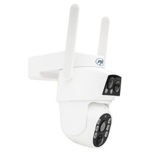 Camera supraveghere video PNI IP794 cu Wi-Fi, PTZ, dual lens 2MP + 2MP, panou solar 5.5W, acumulator bloc 8000mAh - Img 4