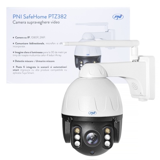 Camera supraveghere video PNI SafeHome PTZ382 1080P WiFi, control prin internet, aplicatie dedicata Tuya Smart, stand-alone, integrare in scenarii si automatizari smart cu alte produse compatibile Tuy - Img 7