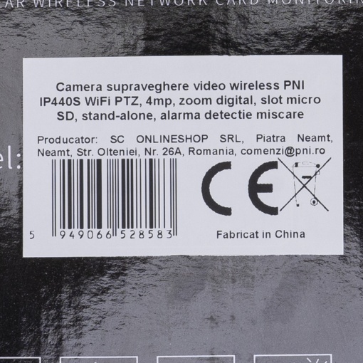 Camera supraveghere video wireless PNI IP440S WiFi PTZ, 4mp, zoom digital, slot micro SD, stand-alone, alarma detectie miscare - Img 7