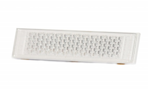 Catadioptru reflectorizant dreptunghiular alb 126x34 mm - Img 3