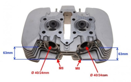 Chiulasa ATV Jialing 250cc (2 pistoane) - Img 3