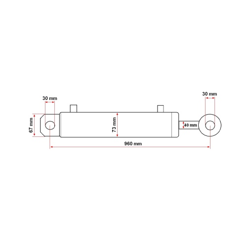 Cilindru hidraulic plug reversibil 67x73x40x1000 cursa de deschidere 700mm cu racord hidraulic fi18 - Img 6