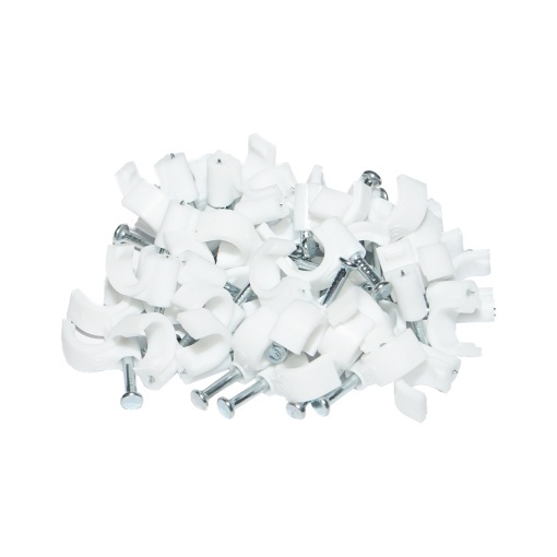 Clema cui 6mm din plastic pentru fixare cablu, 100 buc - Img 3
