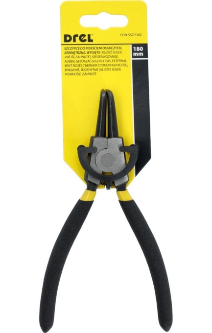 Clește Drel pentru inele de siguranță 180 mm, exterior, curbat - Img 3