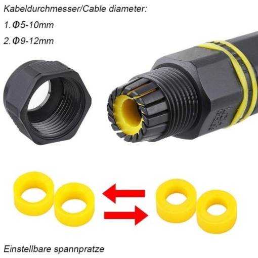 Conector pentru priza externa IP68, Ø 5 mm – 12 mm - Img 2