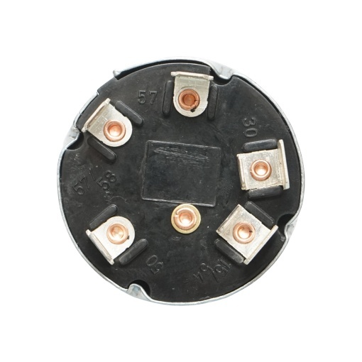 Contact pornire cu cheie, 12V, 7 pini, fi 50mm, filet de prindere fi 21mm pentru Fiat, Case IH - Img 3