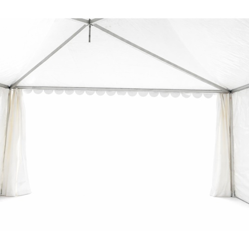 Cort evenimente pavilion tip pagoda 6x6m, alb impermeabil UV, acoperis PVC 950g/m2, cadru aluminiu 64x64x3mm - Img 9