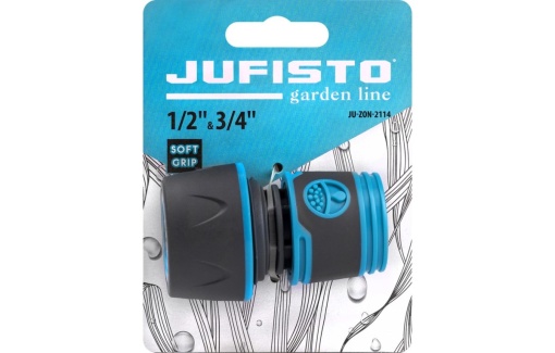Cuplaj rapid universal Jufisto 1/2'-3/4', bimaterial, mâner moale - Img 2
