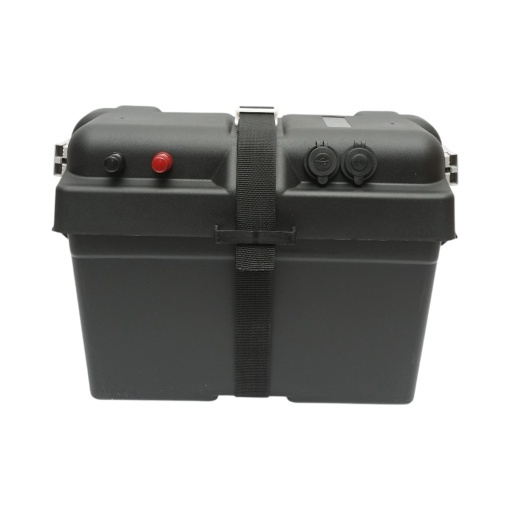 Cutie baterie auto cu voltmetru 12V, intrerupator alimentare 100A, siguranta 30A, priza bricheta, afisaj LCD, 2xUSB 360x180x235mm - Img 6