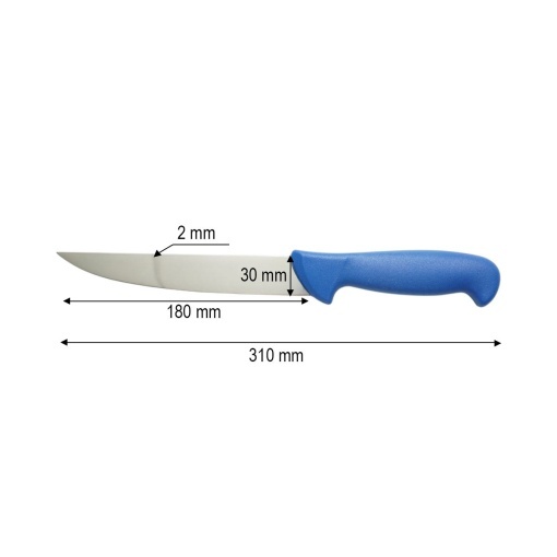 Cutit de transat si injunghiat profesional 18cm, lama otel 5Cr15MoV, maner Nylon albastru Breckner Germany - Img 4
