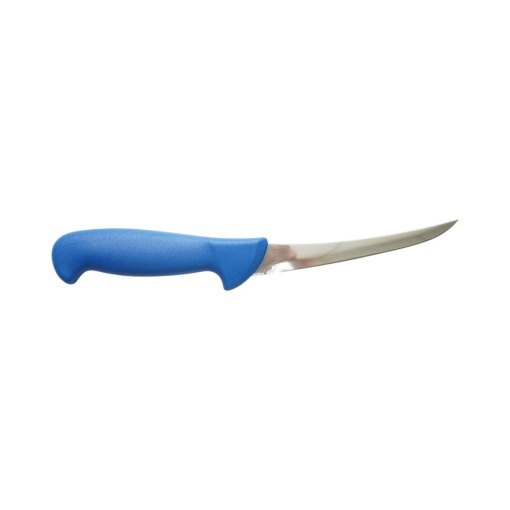 Cutit dezosat curbat profesional 15cm, lama otel 5Cr15MoV, maner Nylon albastru Breckner Germany - Img 3