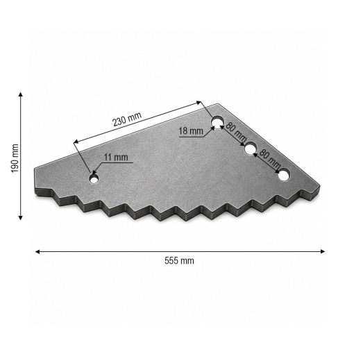 Cutit malaxor furaje Strautmann Verti Mix 13004, 15004, 18004, 21004, 555x190x8mm cod OEM 527527048 - Img 3