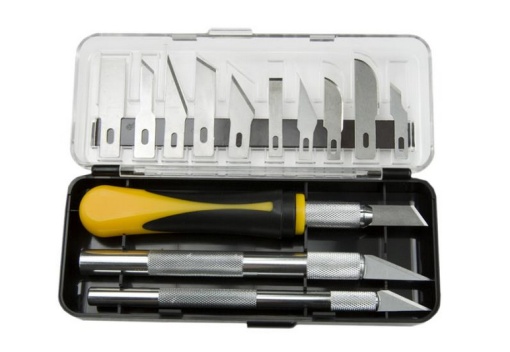 Cutite modelistice de precizie, tip bisturiu, set 16 piese - Img 3