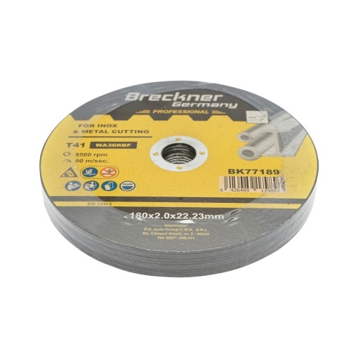 Disc taiere inox si metal T41 180x2.0x22.23mm pentru flex Breckner Germany - Img 3