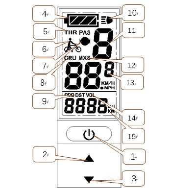 Display bicicleta electrica LCD KT4 - Img 4